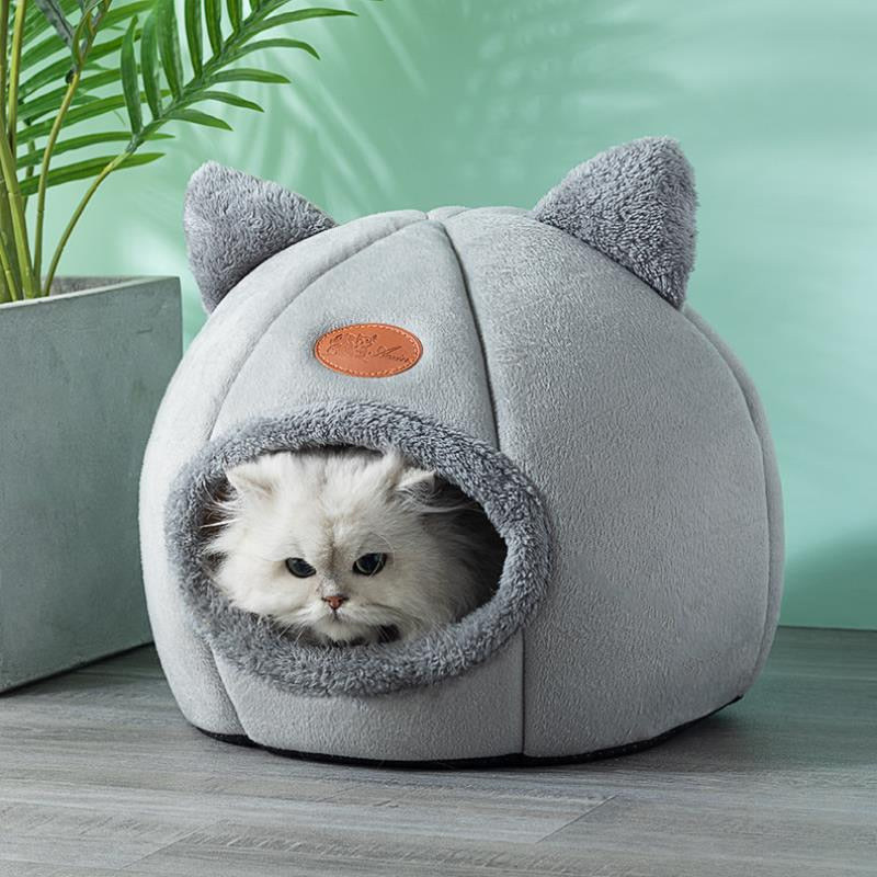 New Deep Sleep Comfort In Winter Cat Bed Iittle Mat Basket Small Dog House Products Pets Tent Cozy Cave Nest Indoor Cama Gato-1